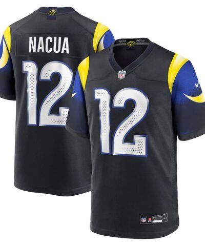Men's Los Angeles Rams Puka Nacua Nike Midnight Blue 2025 Rivalries Collection Game Jersey