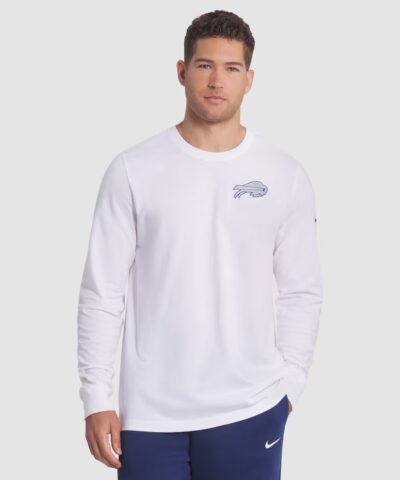 Men's Nike White Buffalo Bills 2025 Rivalries Collection Essential Long Sleeve T-Shirt