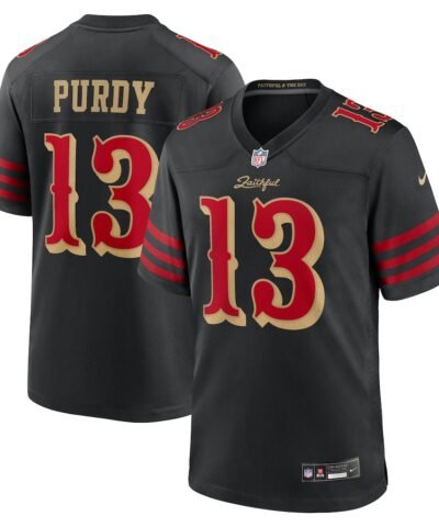 San Francisco 49ers Nike Game Rivalry Jersey - Black - Brock Purdy - Mens