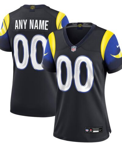 Women's Los Angeles Rams Nike Midnight Blue 2025 Rivalries Collection Custom Game Jersey