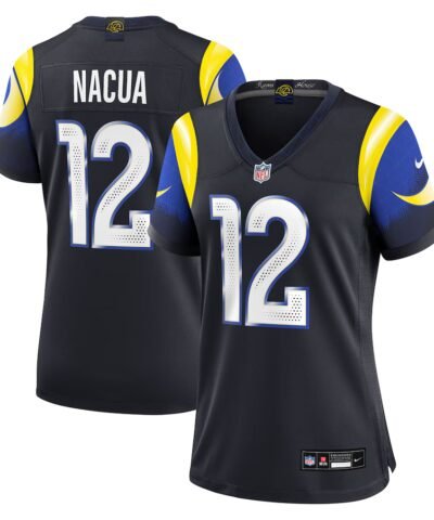 Women's Los Angeles Rams Puka Nacua Nike Midnight Blue 2025 Rivalries Collection Game Jersey
